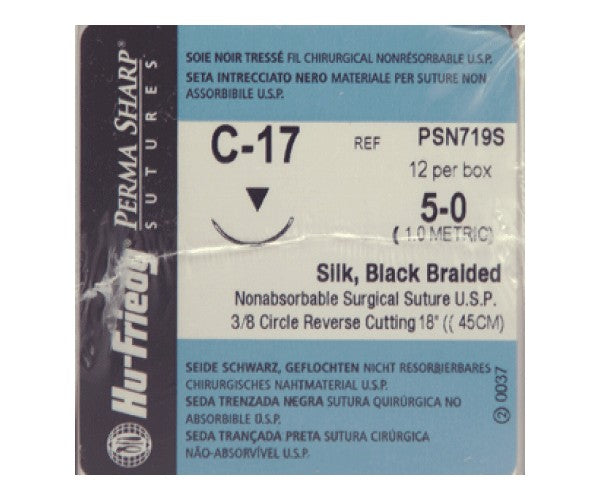 HU-FRIEDY SUTURE silk 5-0 17 reverse 3/8