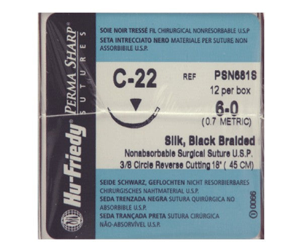 SUTURA HU-FRIEDY seda 6-0 22 inverso 3/8