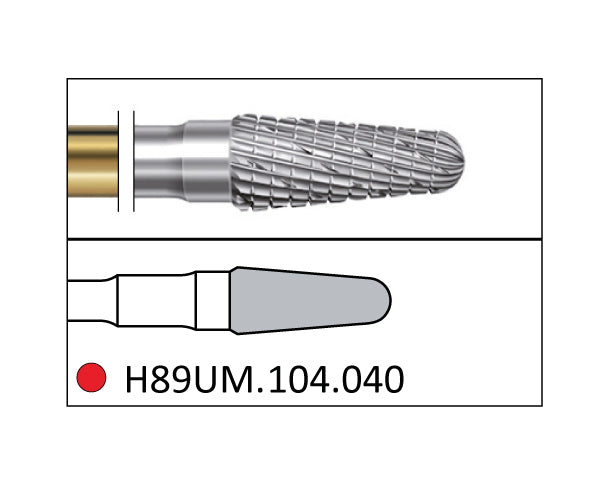 H89UM.104.040 KOMET TUNGSTEN CONICAL ROUNDED BURN FOR HANDPIECE ø 040 - 1 unit