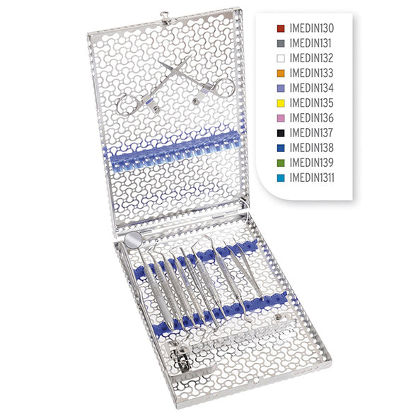 CASSET HU-FRIEDY GEN 1/4 IMS din blau 13 instr
