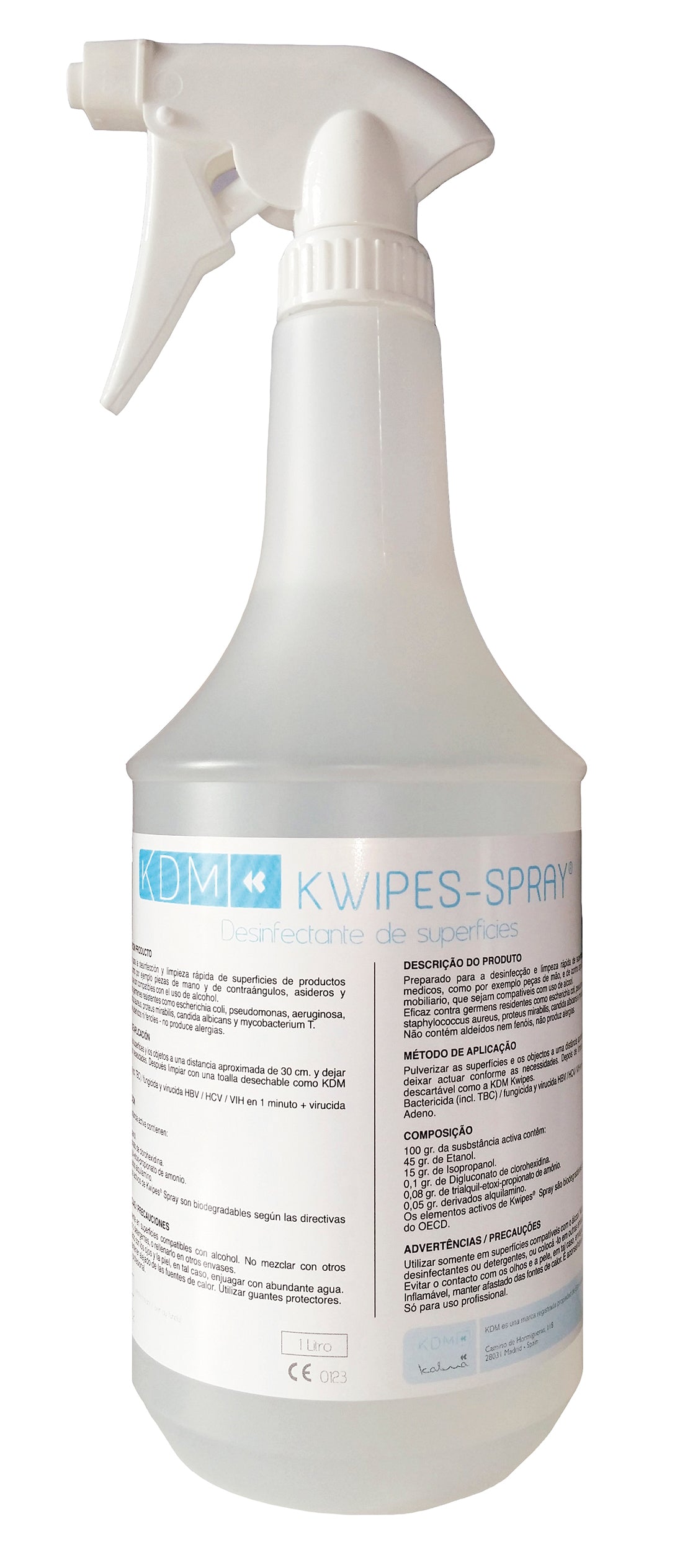 KWIPES SPRAY KDM c/dispensador 1 lt