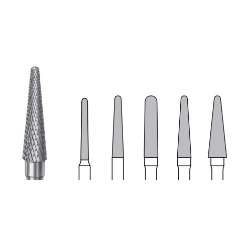 H356RSE.103.029 KOMET TUNGSTEN CONICAL ROUNDED BURNER SHORT HANDPIECE ø 029 - 5pcs