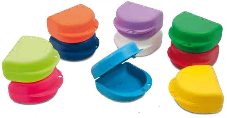 CAJA LARIDENT p/ortodoncia pequeña fucsia 25 ud