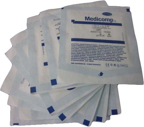 MEDICOMP HARTMANN GAUZE 5x5 cm 30 g 100 units