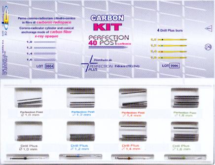 PERFECTION POST carbono kit 40 pernos + 4 fresas calibradas
