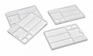 BANDEJAS DESECHABLES LARIDENT blancas 18 x 28 400 ud