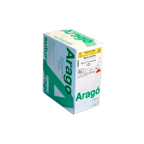 SUTURA ARAGO TB15 4/0 niló 3/8 cercle tri. (19mm) 36 u.