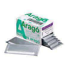 SUTURA ARAGO TB15 4/0 PGA90 3/8 cercle tri. (19mm) 12ud