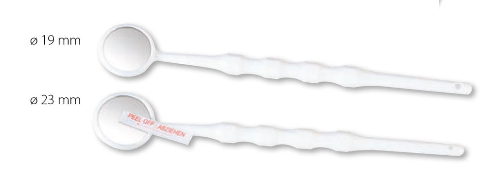 ESPEJOS DESECHABLES H&W blanco brillant Nº4 (19mm) 100 ud