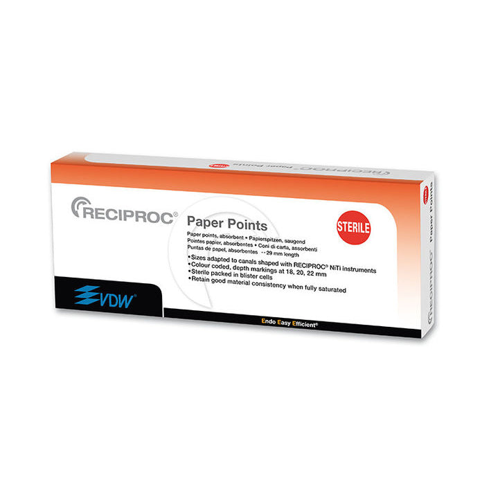 PUNTA PAPEL RECIPROC VDW 29 mm R25 144 ud
