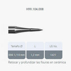 H99.104.008 KOMET FRESA C. TUNGSTENO LANZA PIEZA DE MANO ø 008 - 5uds