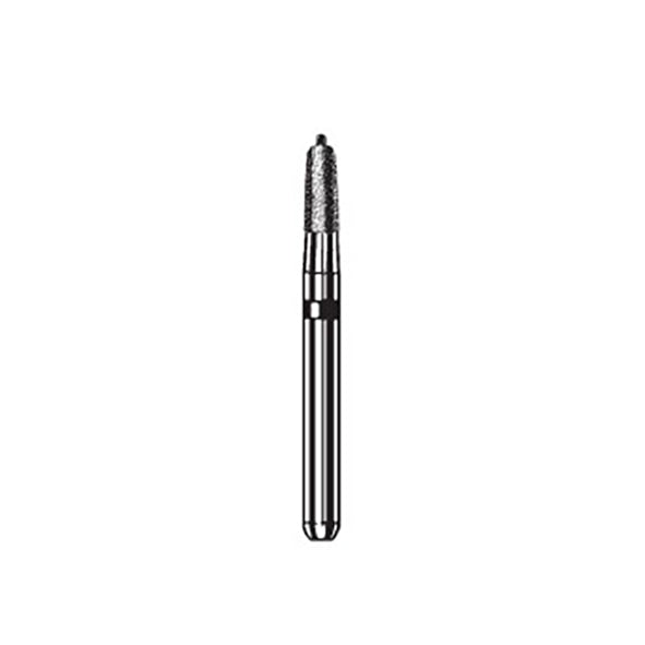 8849P.314.016  KOMET FRESA DIAMANTE CONICA REDONDEADA PUNTA GUIA TURBINA ø 016 GRANO EXTRA FINO 5 ud.