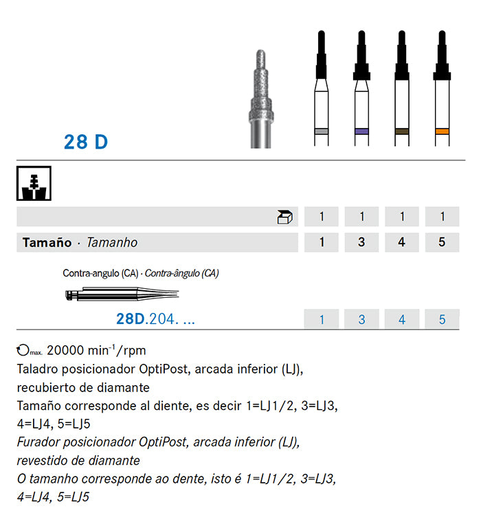 OPTIPOST KOMET maduixa 28D.204.3 caní inf esteril