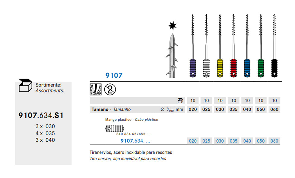 TIRANERVIS KOMET 9107.634.025 esteril 10 u.