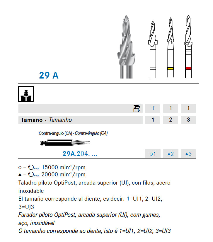 OPTIPOST KOMET maduixa pilot 29A.204.2 esteril