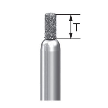 DM15.314.009  KOMET FRESA DIAMANTE CILINDRICA TURBINA ø 009 GRANO ESTANDAR 5 ud.
