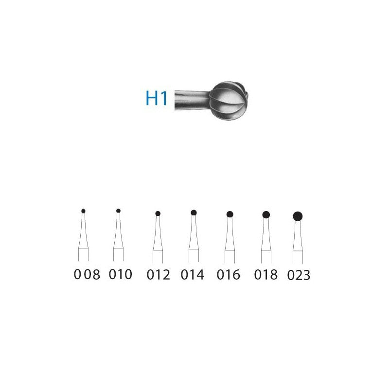 H1.316.008  KOMET FRESA C. TUNGSTENO BOLA TURBINA XLARGO ø 008  5 ud.
