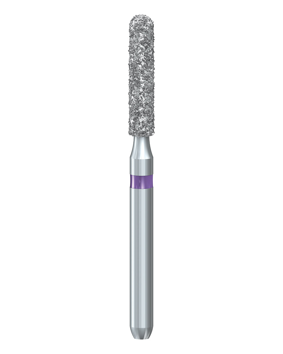 881XC.314.016  KOMET FRESA DIAMANTE CILINDRICA REDONDEADA TURBINA ø 016 GRANO EXTRA GRUESO ESPECIAL 5 ud.