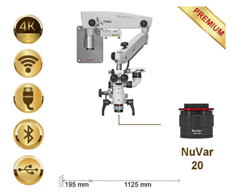 MICROSCOPIO PRIMA DNT Premium Nuvar 20 montaje pared