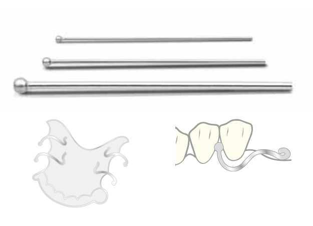GANCHO de bola 0.9 mm 100 ud