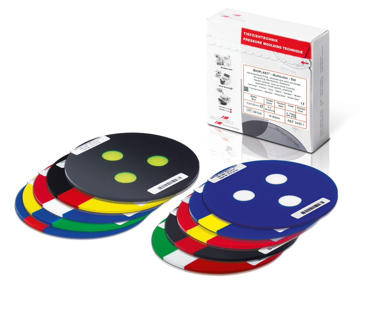 BIOPLAST multicolor set 3.0x125 mm 10 ud