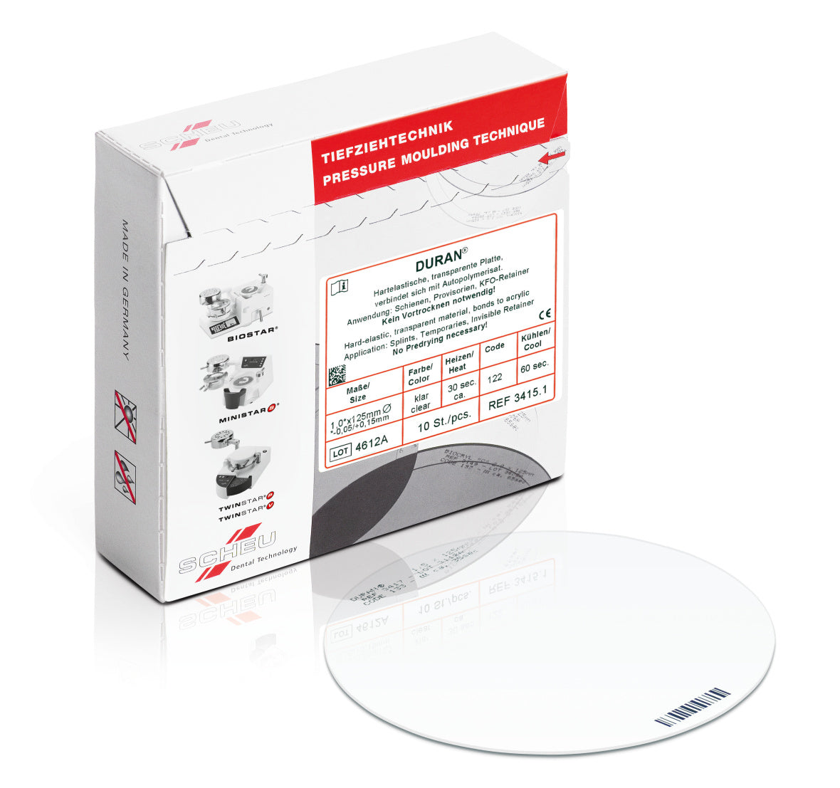 DURAN planxes transparents 0.75x125 mm 100 u.