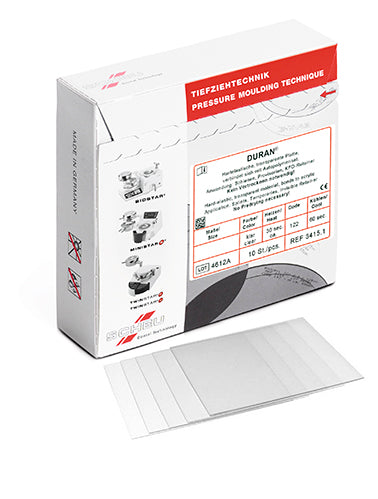 DURAN planchas transparentes 0.75x125 mm cuadradas 10 ud