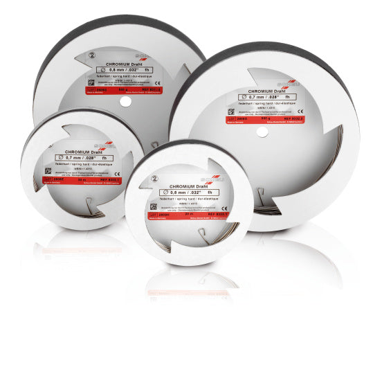 CHROMIUM rollo Ø 0,7 mm 028 inch duro elastico 500 g