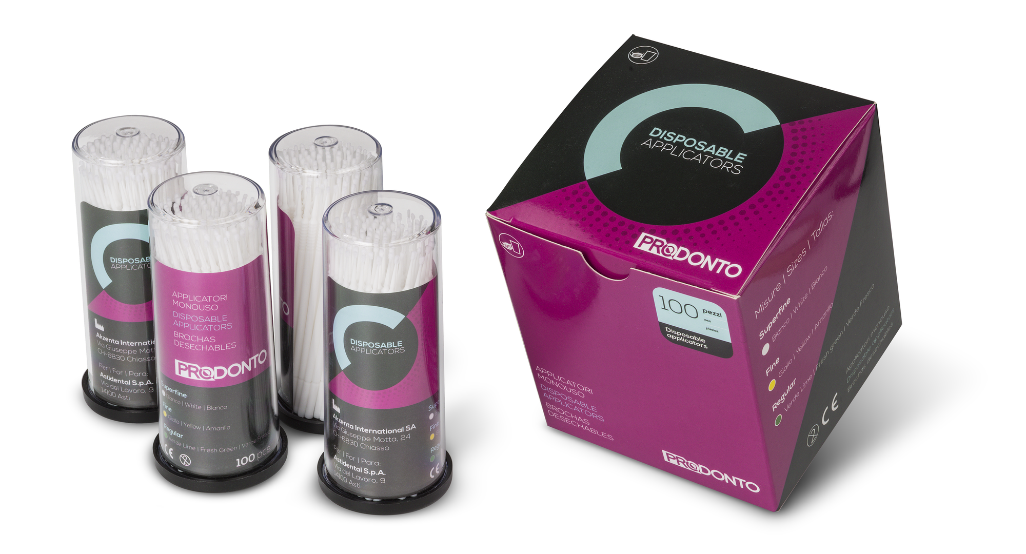 BASTONELLS APLICADORS fi grocs 100 u.