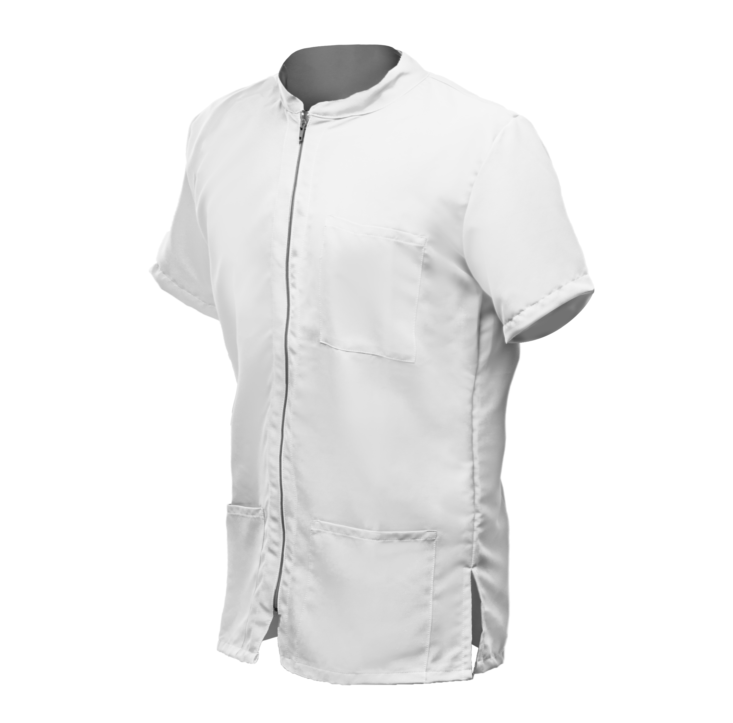 CASACA hombre blanca m/c bolsillos cremallera L