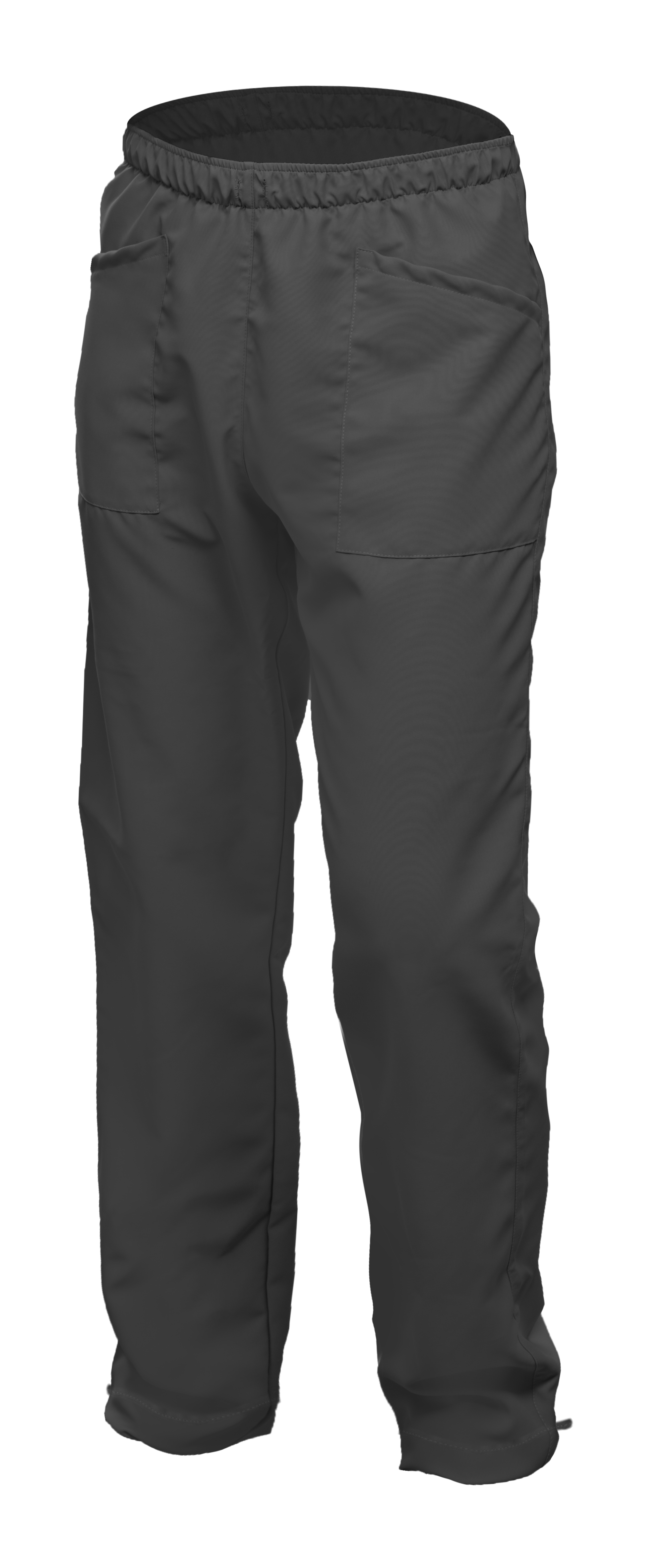 Unisex trousers, anthracite, elasticated pockets, size L