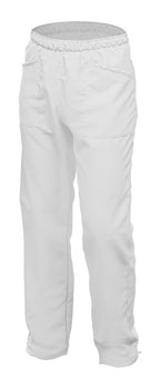 PANTALON unisex blanco bolsillos elastico L