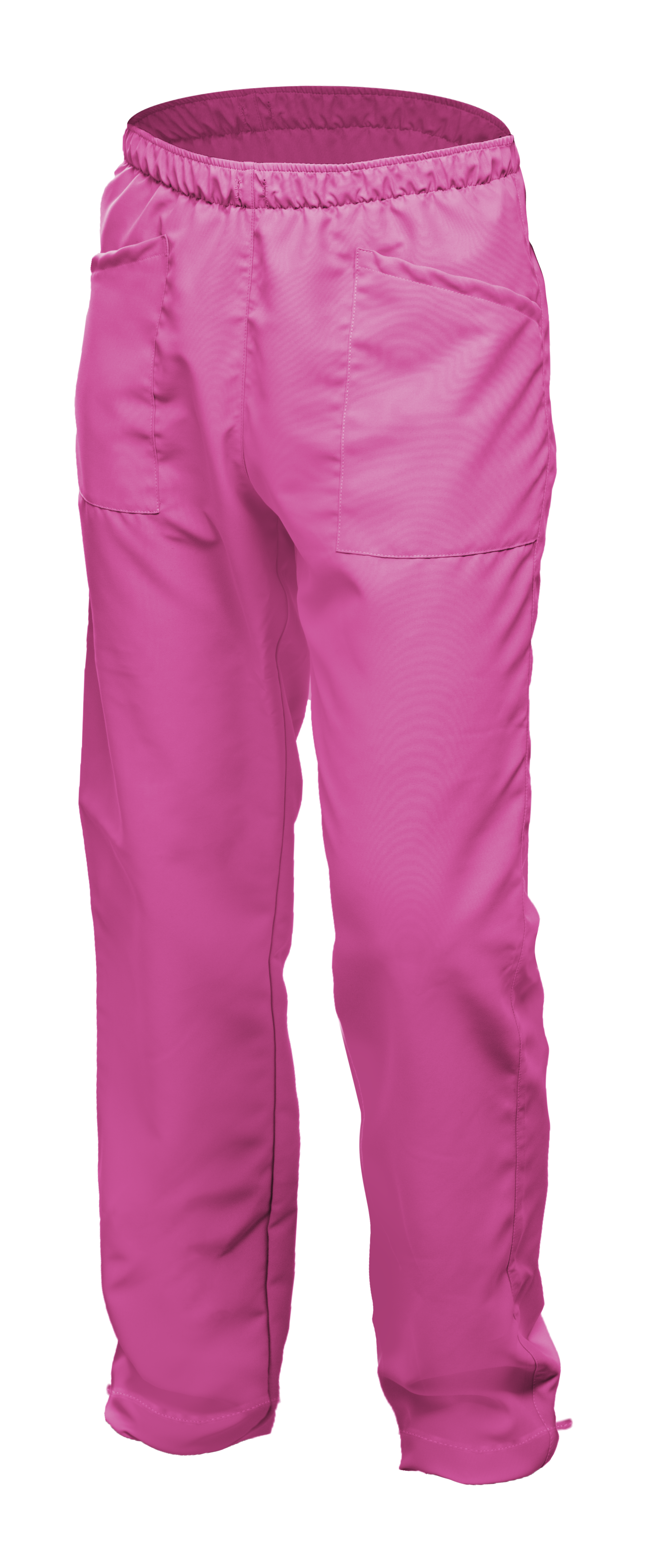 Unisex fuchsia pants with elastic pockets, XS