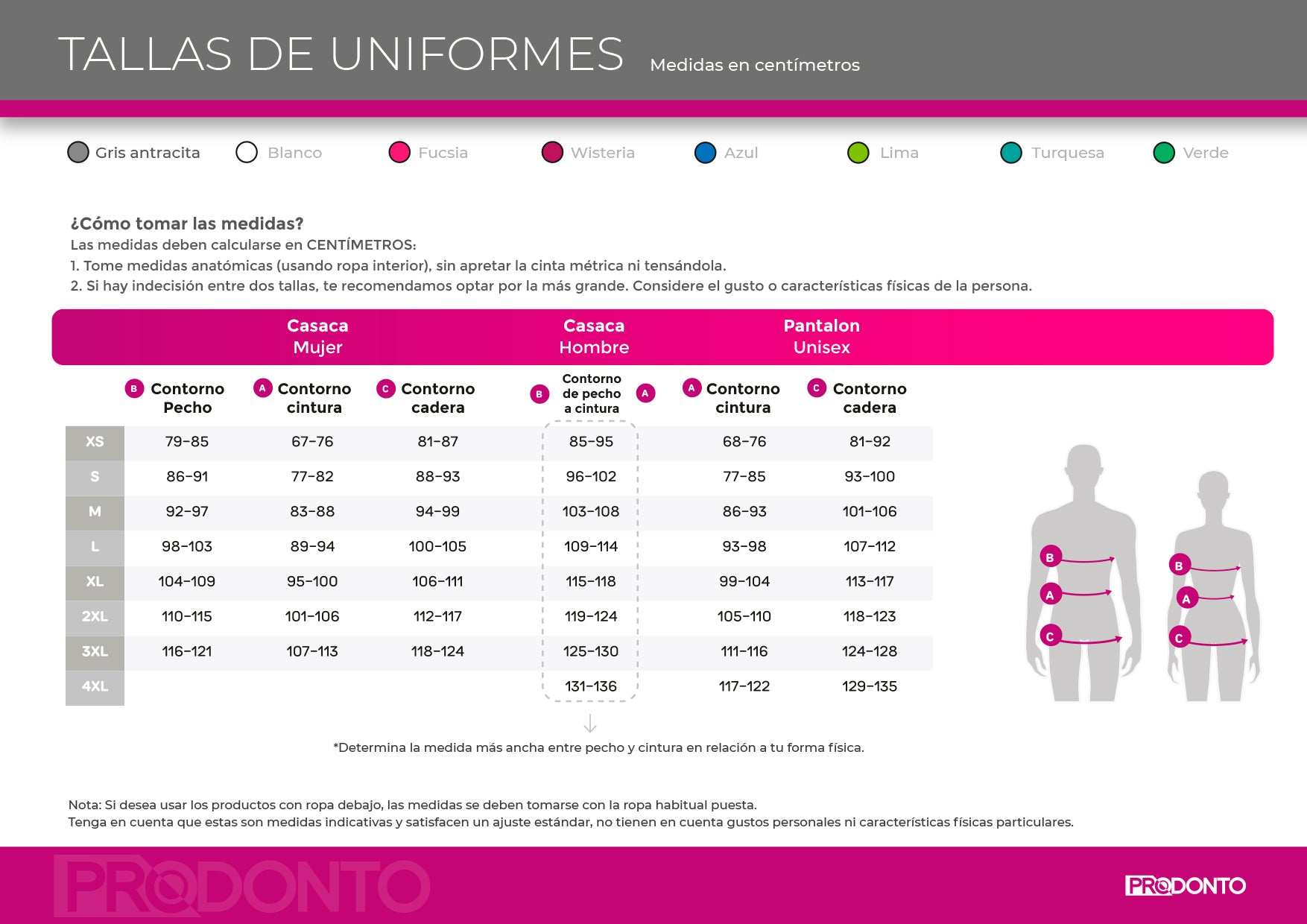 PANTALÓ unisex fucsia butxaques elàstic M