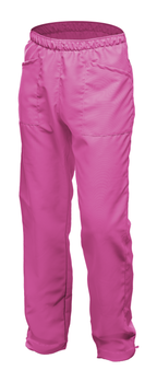 Unisex fuchsia pants with elastic pockets, size L
