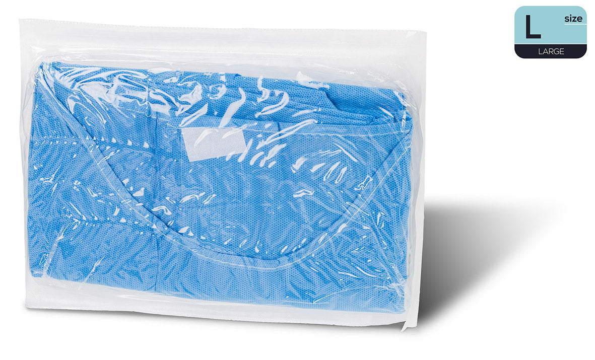 BATA PROTECTORA PRODONT microfibra blau clar no esteril c/puny L 10 u
