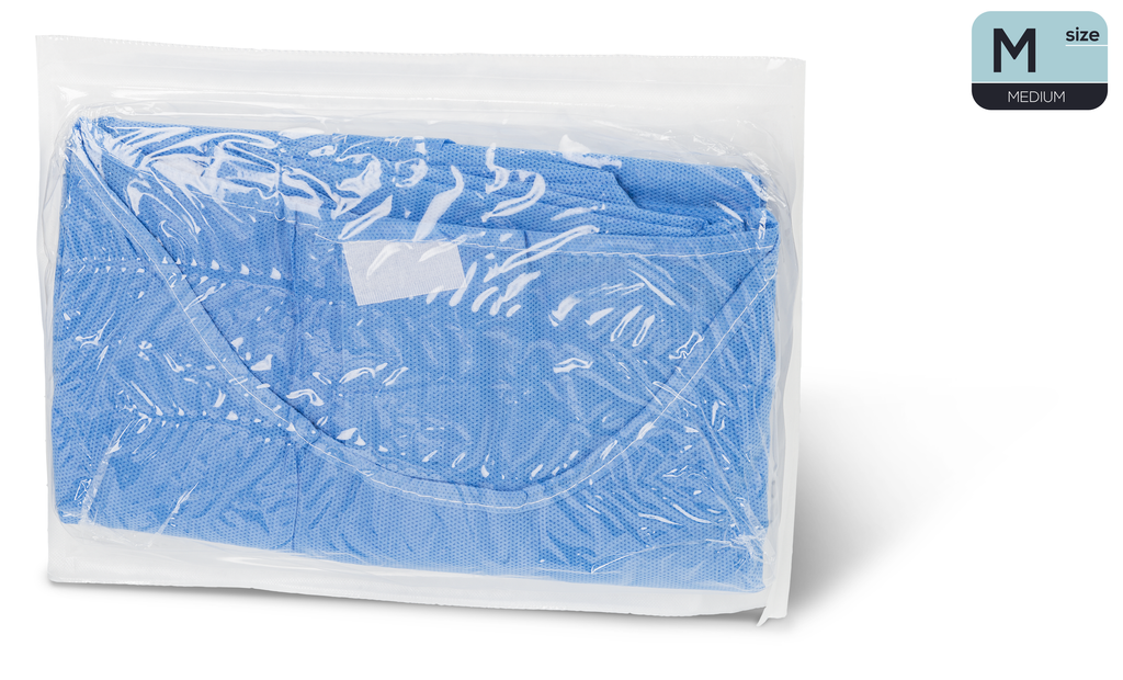 BATA PROTECTORA PRODONT microfibra blau clar no esteril c/puny M 10 u