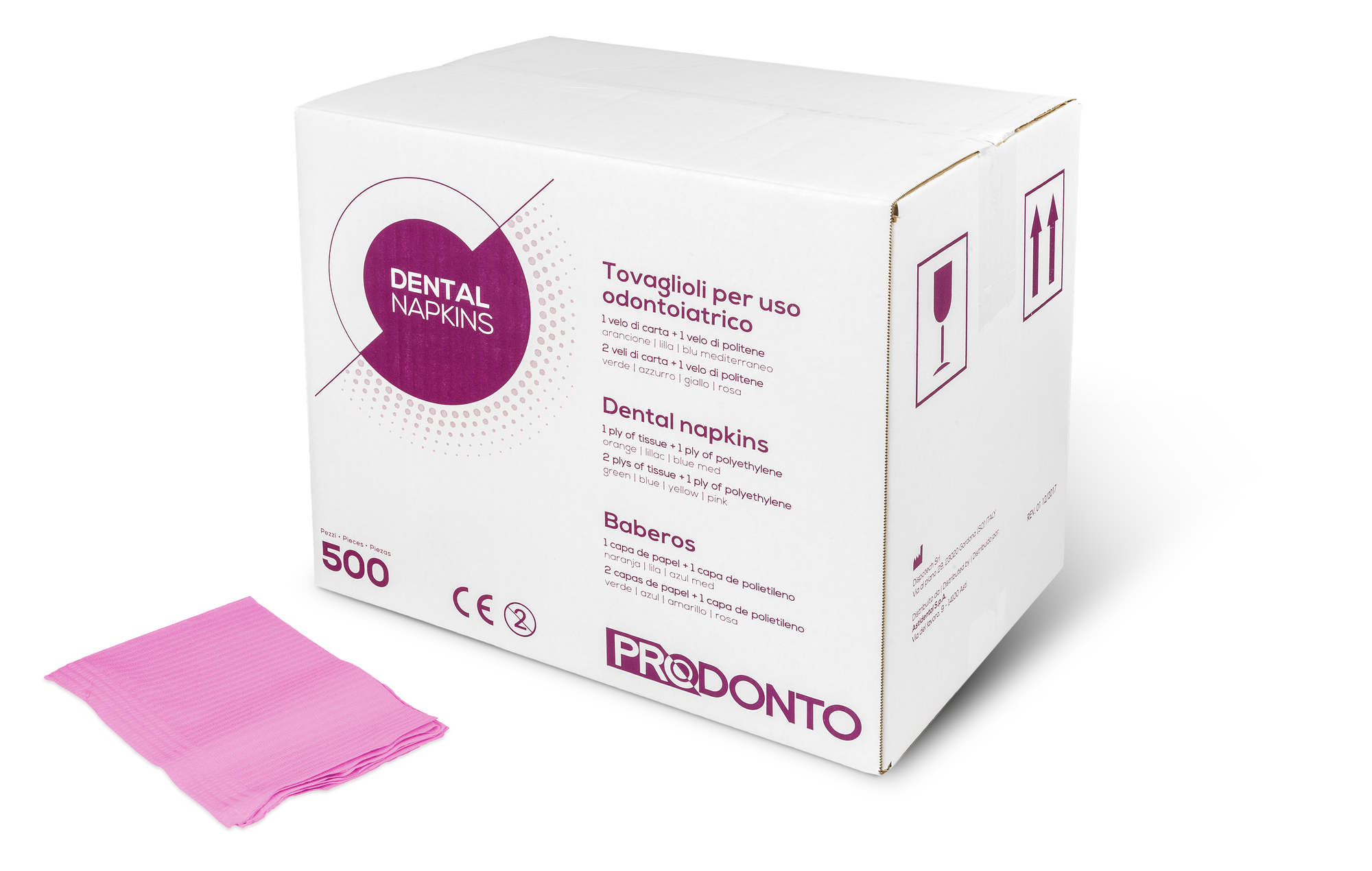 SERVILLETAS PLASTIFICADAS PRODONTO lila 500 ud