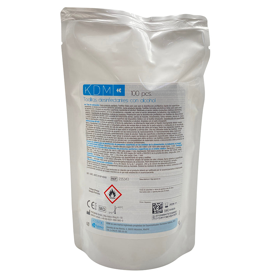 REPOSICION  TOALLITAS DESINFECTANTES KDM 100 ud