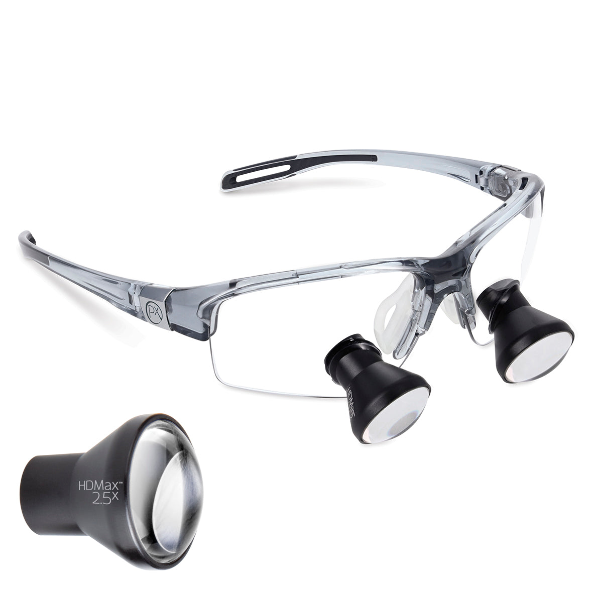 PERIOPTIX DEMO MAGNIFIER mod.KDM 2.5x CUS250ADI ttl perivista Field of view: 8.9 cm Depth of field: 14 cm