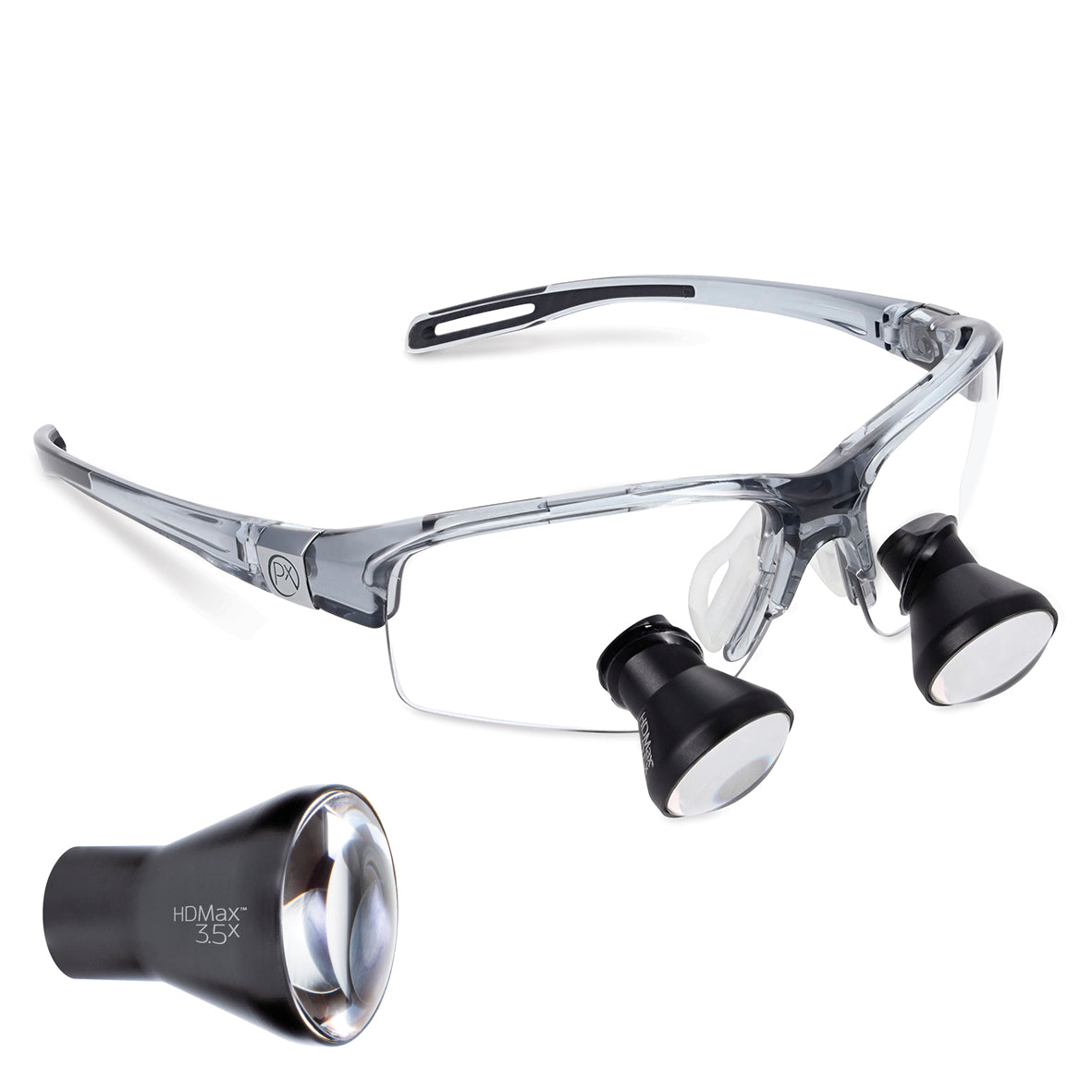 PERIOPTIX DEMO magnifying glass mod.KDM 3.5x CUS250ADI ttl perivista Field of view: 7.6 cm Depth of field: 11.4 cm