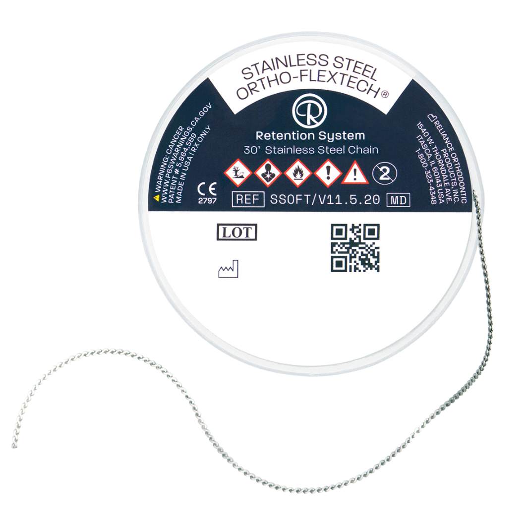 ORTHO FLEXTECH retenedor lingual acero inox. rollo 75 cm