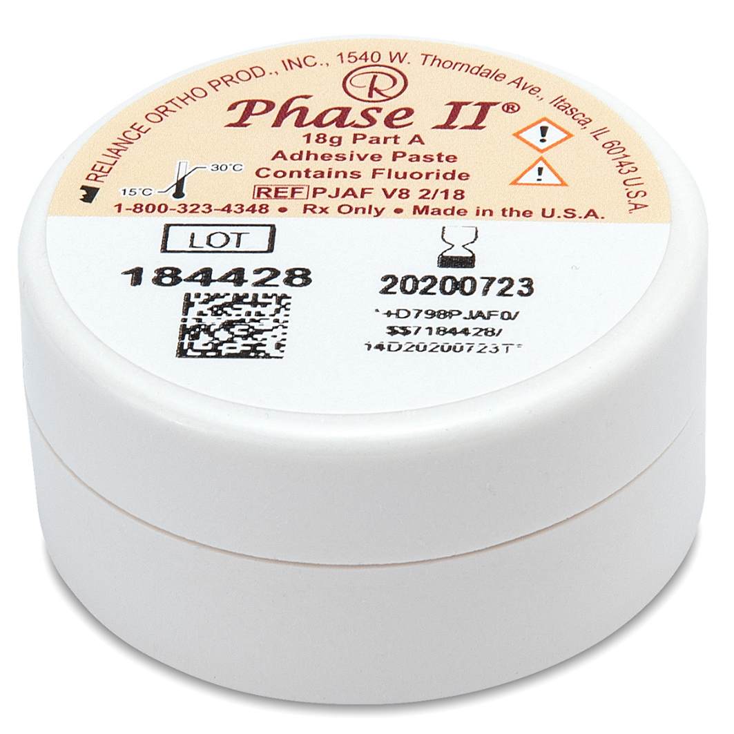 PHASE II adhesiu pasta A c/fluor brackets rep. 18 gr
