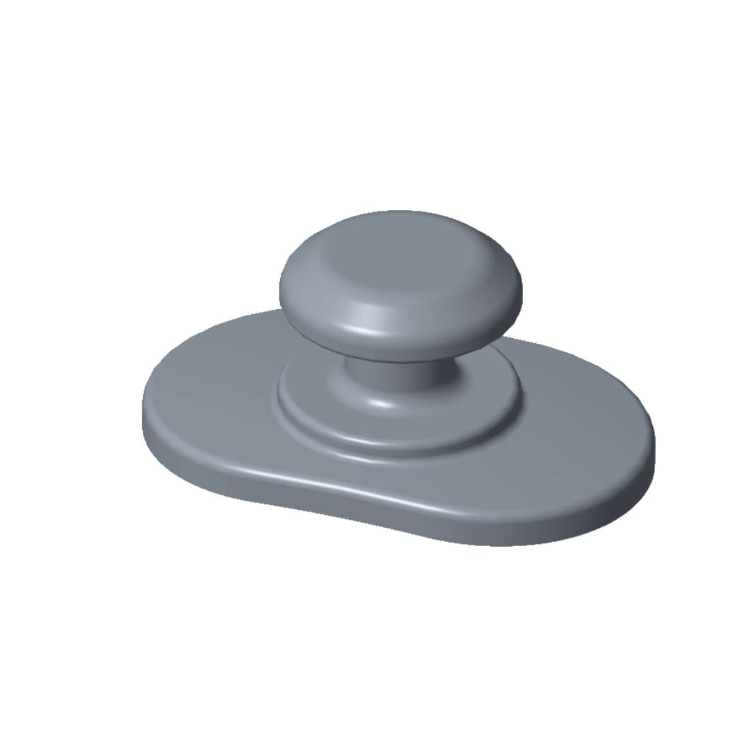 BOTON LINGUAL rectangular base curva adh. directa 10ud