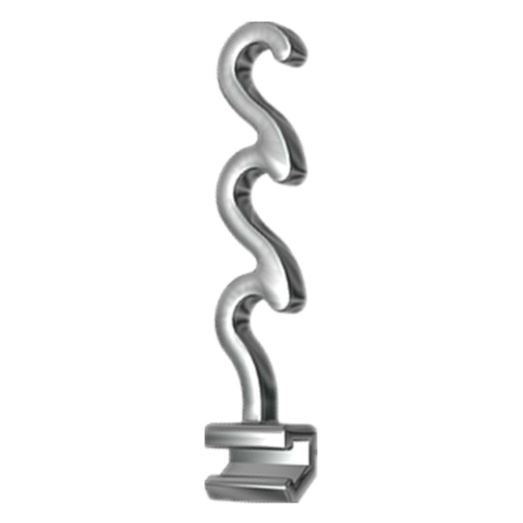 Multiple crimp hook, left-facing hook, 10mm, 10 units