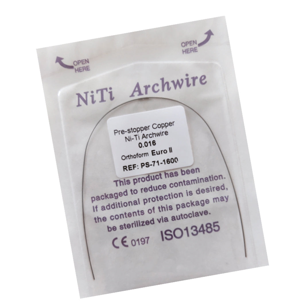 ARC COPPER NiTi 016 c/topall Euro II U/L 10ud