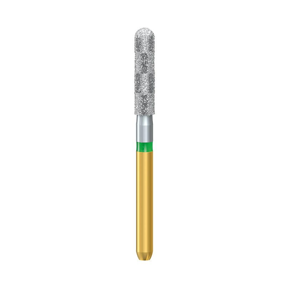 S6881.314.018  KOMET FRESA DIAMANTE CILINDRICA REDONDEADA TURBINA ø 018 GRANO GRUESO S 5 ud.