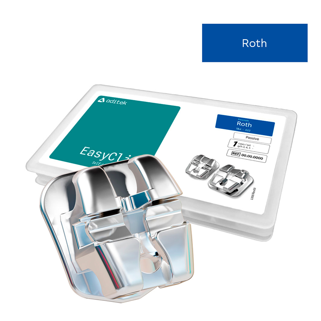 EasyClip+ self-ligating BRACKET Roth 018 c/g 3-5 kit 5x5 20 units